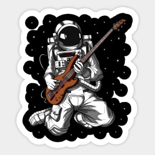 Astronaut Bass Guitarist Sticker